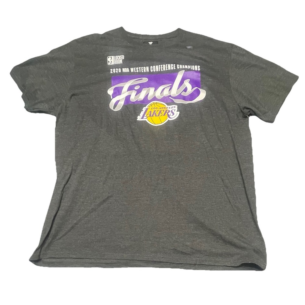 LA Lakers 2020 NBA WCF Finals T-Shirt, Color Gray, Size 2XL NWOT Fanatics